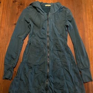 Prairie Underground Blue Long Cloak Hoddie